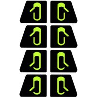 8Pcs/Set for Tesla Model 3 Car Door Open Exit Sticker Luminous Button Sticker Kit