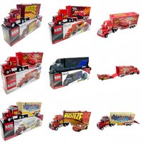 TAKAR TOMY Disney Pixar Cars Mack Truck Alloy Diecast Cargo Trailer Toy Lightning McQueen Rusteze Collectible Car Model For Kids