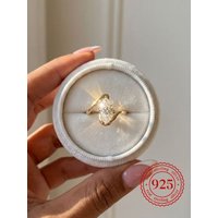 925 Sterling Silver Twisted Marquise Zircon Ring for Women Anniversary Wedding Party Luxury Fashion High Quality Fine Jewelry