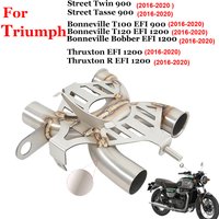 Slip On For Triumph Street Speed Twin 900 Bonneville Bobber Thruxton R Speedmaster T100 T120 1200 Exhaust System Mid Link Pipe