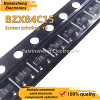 50/100PCS BZX84C15 SMD Zener Diode 15V SOT-23 Tantalum Capacitor (Silkscreen Mark: Y4) New