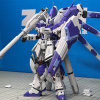 ZJ01 Purple RG 1/144 Hi-ν Purple Color Scheme Plated Bronze Silver Plates with 3 Face Mask Special Bonus Assembly Model Kit Toys
