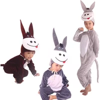 Kids Adult Boy Girls Cartoon Animal Costume Brown Donkey Cosplay Fancy Dressed Halloween Christmas