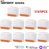 1/3/5PCS SONOFF MINI R4 Wifi Switch Mini Extreme Smart Home Module Wi-Fi Relay Voice Remote Control with Alexa Google Home Alice
