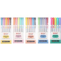 Smart brand 618 gray light color double-headed highlighter 25-color set WKT7 flat replacement key marker