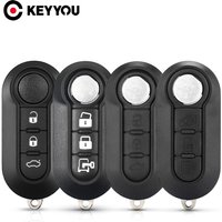 KEYYOU 10PCS Für FIAT 500 Panda Punto Bravo Weiß Taste 3 Tasten Klapp Auto Schlüssel Fall Alarm Keyless