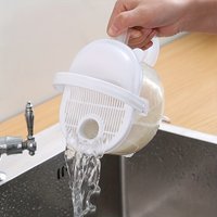 1/2pc Rice Washer Kitchen Colanders Strainer Bowl with Lid Household Vegetable Washing Strainer for Home Hotel Restaurant