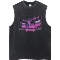 2026 new Summer Berserk Washed Tank Top Guts Black Swordsman Red Graphic Print Men Women Cotton Muscle Fit