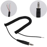 DIY Replacement Wire Spring Adapter Wire For Helicopter Headset U174/U Headphone Adapter Spring Audio Cable Earphone Accessories