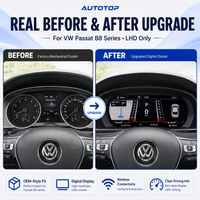 AUTOTOP 12.3-inch Linux Digital Instrument Cluster Panel for Volkswagen VW Passat B8/Magotan B8/CC/Arteon/Passat Variant 2015-2023,Virtual Cockpit LCD Dashboard Upgrade,Support Wireless CarPlay