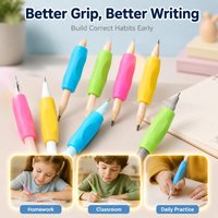Ergonomic Pencil Gripper Posture Corrector for Preschool Kids Primary Pupils Fix Wrong Writing Pose Soft Silicone Fingertip