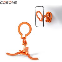 COBONE Double-Sided Magsafe Phone Stand 360° Adjustable Foldable Tripod 1/4" Mount With Carabiner For Vlog Live Shooting