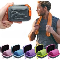 Quick Dry Cooling Towel With EVA Case Instant Cold Feel Microfiber Sports Towel For Gym Running Yoga Camping Outdoor Fitness