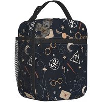 Harries Movie P-Potters Magic World Insulated Lunch Bag Food Container Portable Cooler Thermal Lunch Boxes For School Office