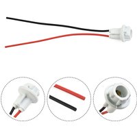 Car T10 Instrument Light Socket Lamp Holder Plug Adapter Cable White 15cm Long 194 W5W 147 For Motorcycles