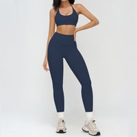 Yoga Clothes 2 Piece Women's Tracksuit Athletic Wear Fitness Suit Gym Outfits Workout Push Up Clothes Sports Bra Leggings Suit