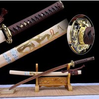 Katana Sword, Full Size Blade, Iaito Training Sword,Wooden Swords, Decor, Quality Sword,Dragon Sword, Can Custom
