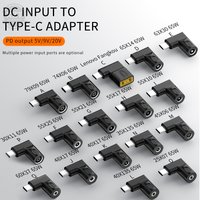 Laptop Power Connector 65W DC Adapter Charger Converter for Lenovo Hp Asus 7.4*5 7.9*5.5mm Female to USB Type C PD Adaptor Male