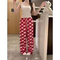 Y2K Summer Hello Kitty Cotton Loose Ladies Pajama Pants Pyjama Trousers Women Men Cartoon Bottoms Lounge Wear Girl Sleep pants