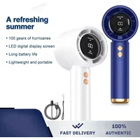 Portable High Speed Portable Turbo Fan Cooler Fan 100-Speed Adjustment High-Speed Fan Handheld Fan Mini Fan 100-Level Adjustment