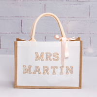 Custom Bride Tote Bag Personalized Wedding Gift for Bride Bridal Shower Bachelorette Party Mrs Shoulder Bag Wedding Keepsake
