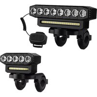 AliExpress NONE High Bright 5/8 LED Bicycle Front Light USB Rechargeable Flood Light with Horn Bell IPX5 Waterproof for Road MTB Cycling Safety