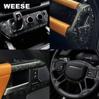 WEESE Forged Dry Carbon Fiber Trim Kit – Steering Wheel, Dash, Door Handle & Armrest for Land Rover Defender 90/110/130