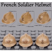 WW2 Military War French Soldiers Figures Helmet Parts Building Blocks Army Medical Hat Weapon MOC Accessory Bricks Kids Toy Gift