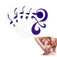Anime Nami Tattoo Cosplay Waterproof Fake Tattooing Temporary Sticker Character Prop Accessories Gift