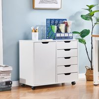 Drawers Mobile File Cabinet Wooden Lateral File Cabinet with Door amp Drawer, Filing Cabinet Storage Cabinet Sideboard Printer