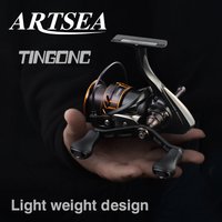 ARTSEA All Carbon 12+1BBS Double Rocker Spinning Reel Squid Fishing Reel Ultralight 199G Max Drag 7KG