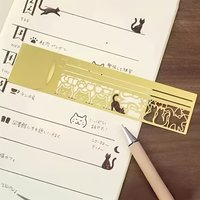 1pc Cute Cat Pattern Double-Sided Bookmark,Ruler|Precise Stationery for Diary,Planning Book,Note Taking-Creative Stationery Tool