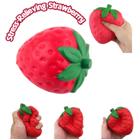 Super Jumbo Strawberry Squishy Cream Scented Slow Rising Non-Toxic Anti-Anxiety Squeeze Venting Toy for Kids Adults