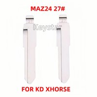 10pcs MAZ24 Car Key Blank 27# KD Key Blade MZA24R Blade for Mazda 2/3/6/323/626/MX5/RX7/RX for KD KEYDIY VVDI Xhorse Flip Remote