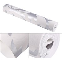Luxury Embossed Nonwoven Bedroom 3D Vertical Wallpaper Home Decor Silver 3D Vertical Wallpaper