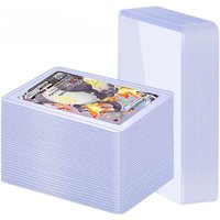 35PT Clear Hard Card Sleeves with Protective Film - Transparent Trading Card Holder for Idol Photo Game Sports Cards Protector