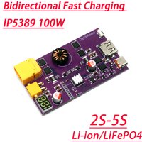 Chargeur/Déchargeur de Batterie Li-ion/LiFePO4 Bidirectionnel à Charge Rapide 100W IP5389 2S~5S Type-C USB XT30 XT60