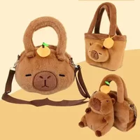 1-4PC New Capybara Plush Bag Kapybara Shoulder Bag Crossbody Bag Mobile Phone Bag Children's Birthday Gift Holiday Party Favours