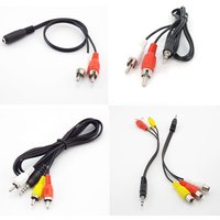 1Pcs 3 4 pole 3.5mm male female Jack Plug To 2RCA 3 RCA male female Adapter 3RCA Audio video AV Cable Wire Cord