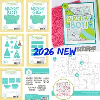 Taylored Postmarked Birthday Layering Stencil Metal Cutting Dies and Clear Stamps DIY Scrapbooking Paper Card Embossed Template