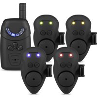 Lixada Fishing Bait Alarm Set with Portable Case Fishing Bait Alert Set Luminous Fishing Bait Indicator Digital Fishing AlertKit