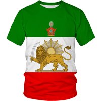 New Fashion Men Persia Flag 3D Print T Shirt Casual Top Short Sleeve Printed O Neck T-Shirt