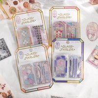 Creative Painted Glass Window Style 3D Stickers Decor Scrapbooking Diy Journaling Cute Diary Stationery Sticker Gift