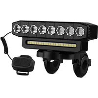 AliExpress Bright Bike Light Night Riding Bicycle Front Light 8LED Headlight with Horn Lamp Multi-Function Road MTB Cycling Light Rotating