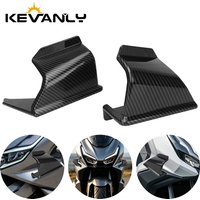 1Pair Motorcycle Carbon Fiber Black Front Fairing Winglets Aerodynamic Wing Cover Compatible with Honda ADV 150 Fairing Kits