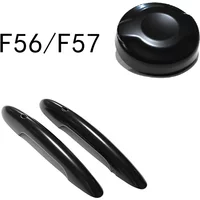For Mini F56 F57 S JCW Coopers Auto Accessories 2Pcs Door Handle Covers & 1Pcs 2.0T Car Fuel Tank Cover Black Car-Styling
