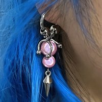 Y2K Jewelry Pink Laser Glow Rivet Earrings Cool Accessories for Women Harajuku Korean Fashion 90s Aesthetic Goth Earrings Cool