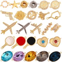 Trendy Airplane Star Heart Smiley Face Geometric Charms,DIY Crafting Jewelry Connectors Bracelet Necklace Components Supply S67
