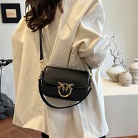 2026 high-end retro women's crossbody bag solid color shoulder bag box design compact small square bag