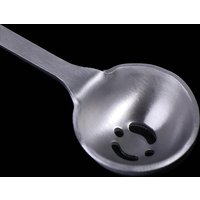 Stainless Steel Olive Strainer Spoon Long Handle with Drain Hole Jam Slotted Spoon Olive Scoop Pickle Spoons Canned Food